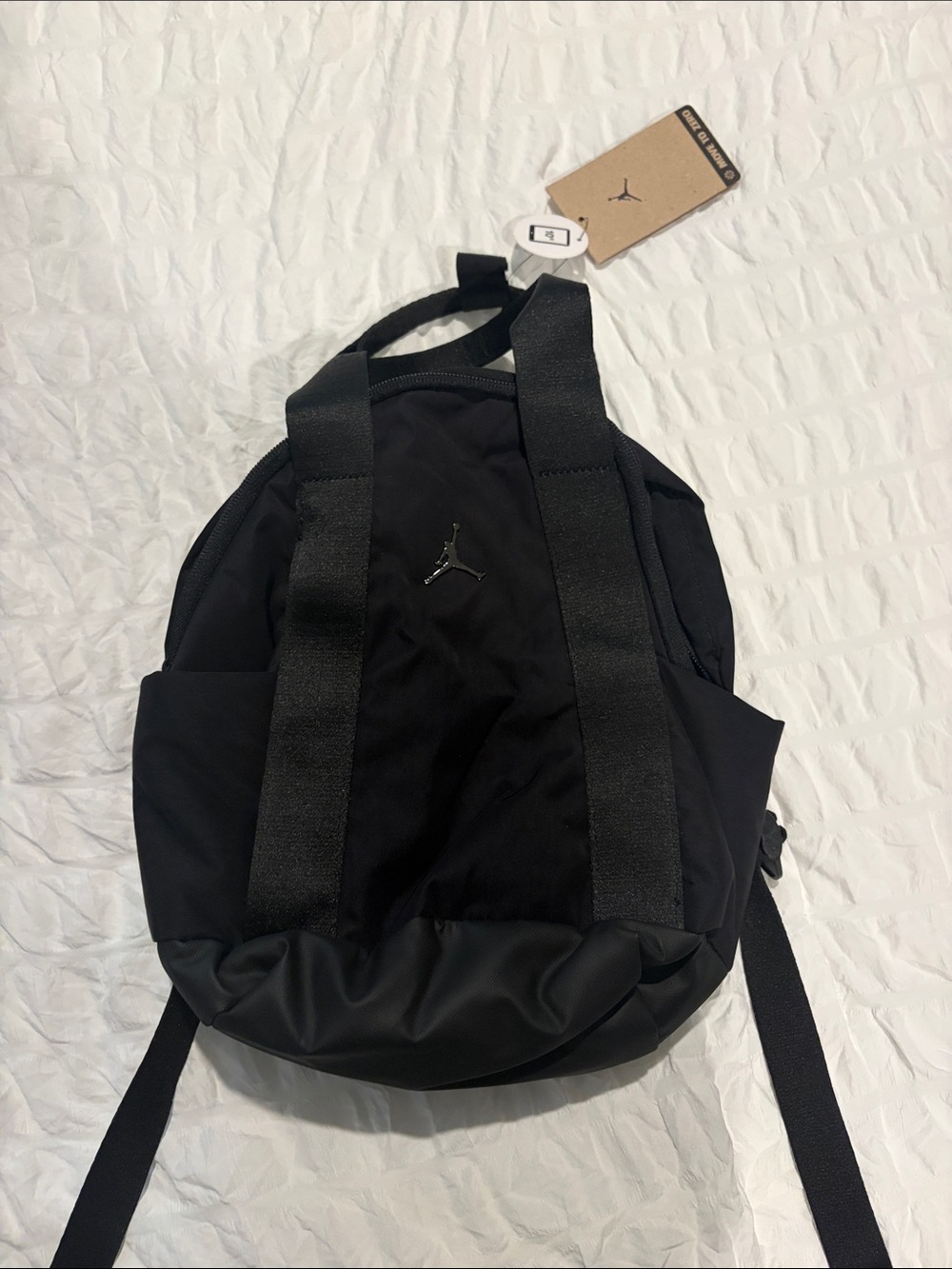 Jordan Black Backpack with Silver Jumpman